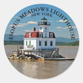 Adesivo Redondo Esopus Meadows Lighthouds, New York Round Stickers