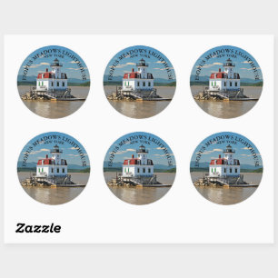 Adesivo Redondo Esopus Meadows Lighthouse, New York Round Stickers