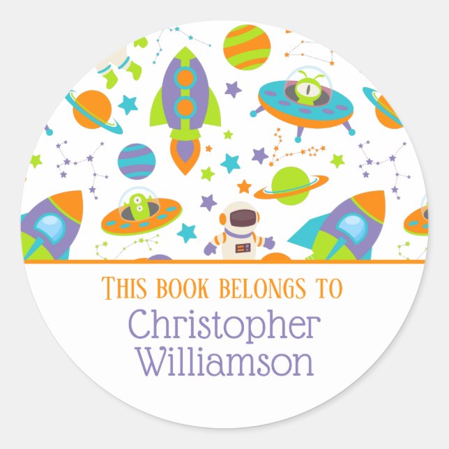 Adesivo Redondo Espaço Considerado Que Este Livro Pertence À Placa (Frente)