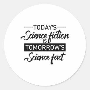 Adesivo Redondo Espaço de Ficção Científica Do Sci-Fi, Ideia D