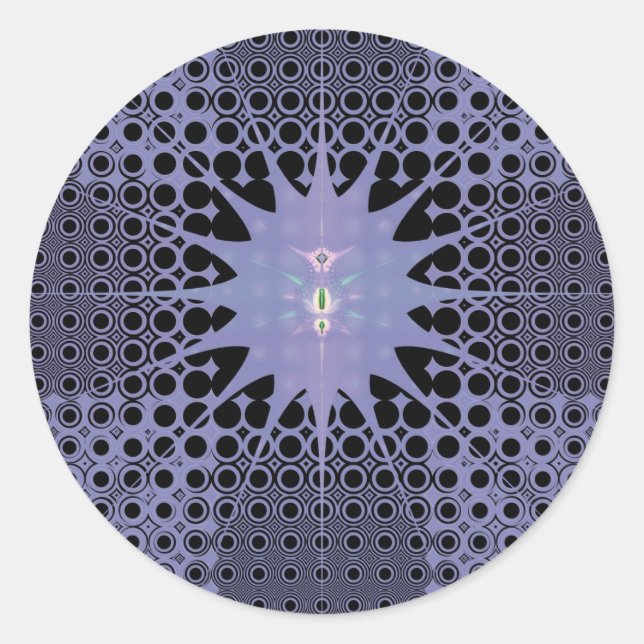 Adesivo Redondo Espaço Roxo (Frente)