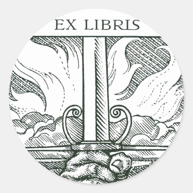 Adesivo Redondo Espada e chamas (Frente)