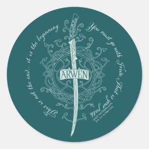 Adesivo Redondo Espada Élfica ARWEN™ Citação