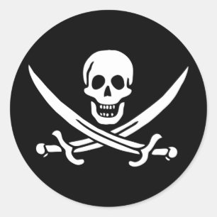 Adesivo Redondo Espadas de Corte e Cruzadas