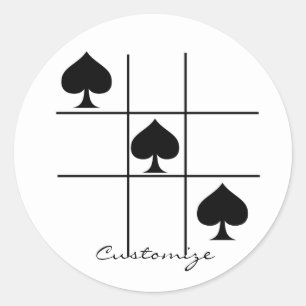 Adesivo Redondo Espadas Pretas Tic Tac Toe Thunder_Cove