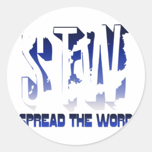 Adesivo Redondo Espalhar a Palavra Cristão