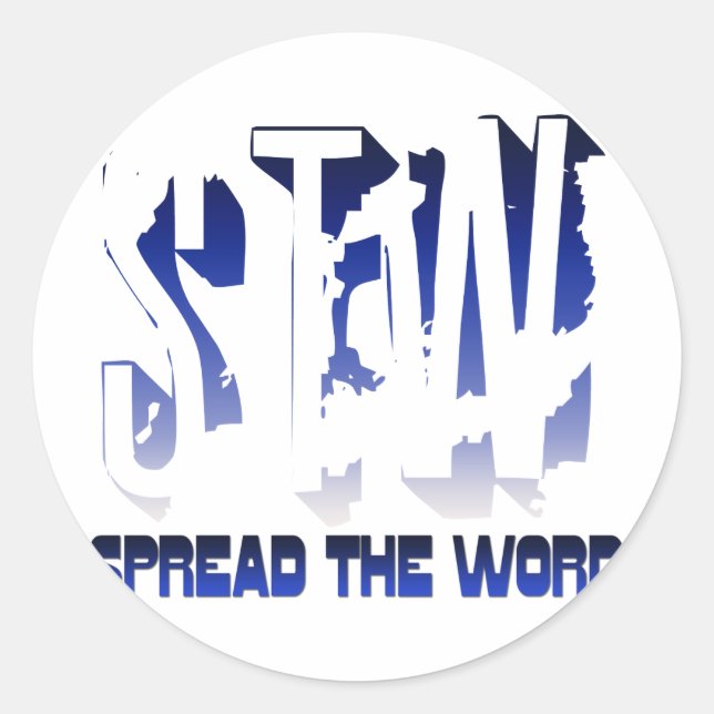 Adesivo Redondo Espalhar a Palavra Cristão (Frente)