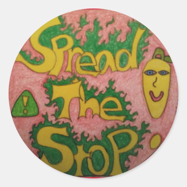 Adesivo Redondo Espalhar a parada (Frente)