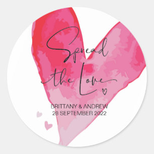 Adesivo Redondo Espalhe a Vela do Amor Casamento do Favor Jam Jar