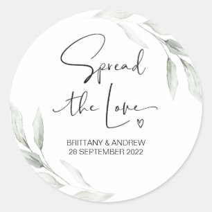 Adesivo Redondo Espalhe a Vela do Amor Casamento do Favor Jam Jar