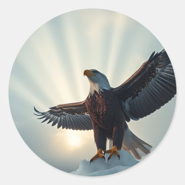 Adesivo Redondo Espalhem suas asas, abraçam o mundo | (Frente)