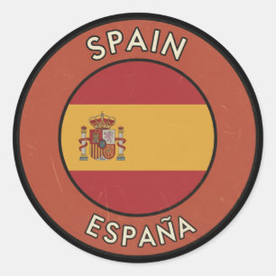 Adesivo Redondo Espanha