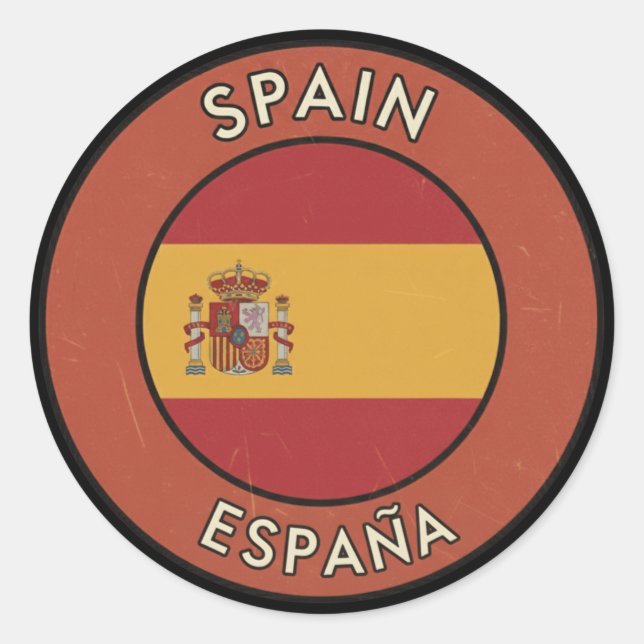 Adesivo Redondo Espanha (Frente)