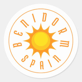 ADESIVO REDONDO ESPANHA BENIDORM SUN