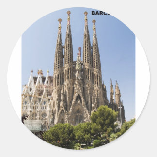 Adesivo Redondo Espanha Sagrada Familia Barcelona