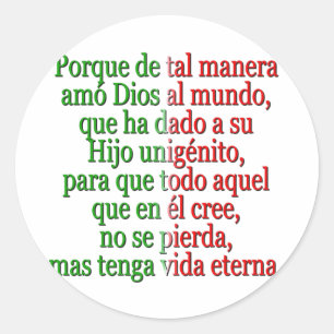Adesivo Redondo Espanhol do 3:16 de John