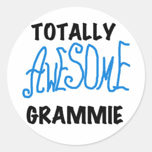 Adesivo Redondo Espantoso Grammie Blue T-shirts doa