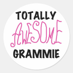 Adesivo Redondo Espantoso Grammie T-shirts Rosa, Presentes