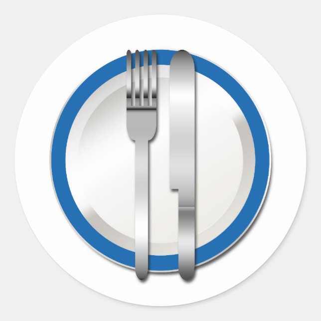 Adesivo Redondo Especial de placa azul (Frente)