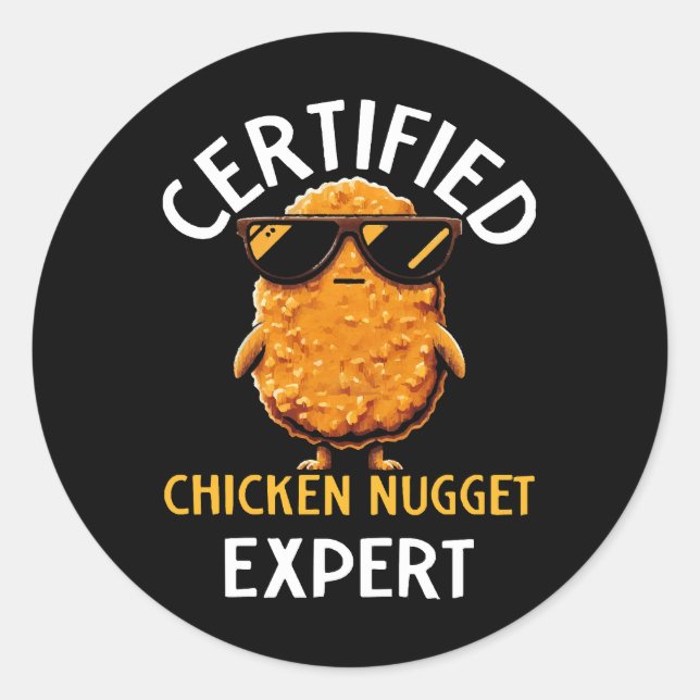 Adesivo Redondo Especialista em Nugget de frango certificado (Frente)