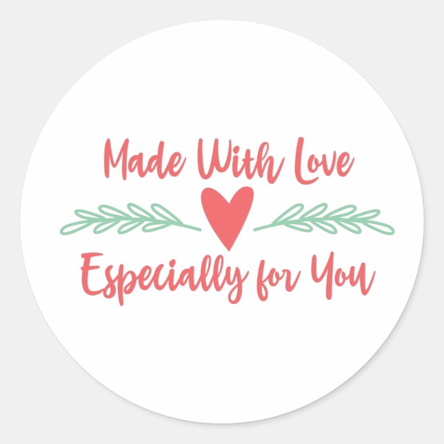 Adesivo Redondo Especialmente Para Você (Frente)