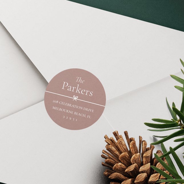 Adesivo Redondo Especiaria | Autocolante de endereço de retorno mí (Criador carregado)