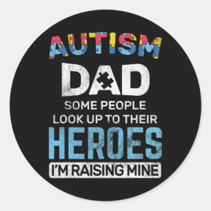 Adesivo Redondo Espectro Autismo Pai Autismo Sensibilização