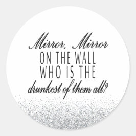 Adesivo Redondo Espelho, Espelho Engraçado