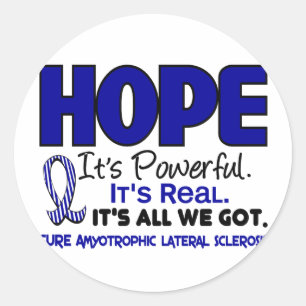 Adesivo Redondo ESPERANÇA 1 do ALS Lou Gehrig's Disease