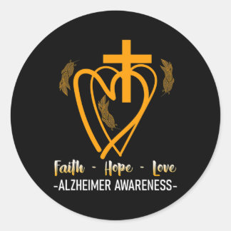 Adesivo Redondo Esperança ama Alzheimerheimer consciência mês