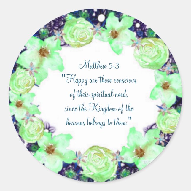 Adesivo Redondo Esperança de conforto no Iluminismo (Frente)