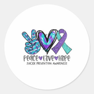 Adesivo Redondo Esperança de paz na Semana de Paz e Prevenção ao S