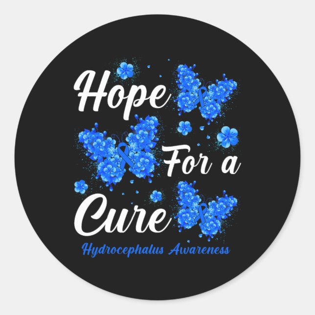 Adesivo Redondo Esperança De Uma Borboleta De Sensibilização Hidro (Frente)