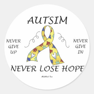 Adesivo Redondo Esperança do autismo