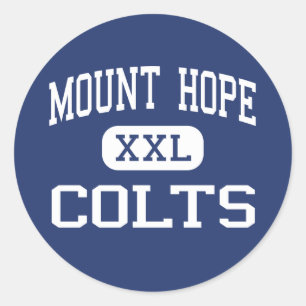 Adesivo Redondo Esperança média da montagem de Colts da esperan