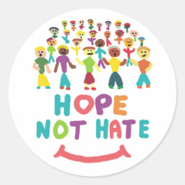 Adesivo Redondo Esperança não odeia