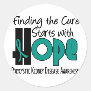 Adesivo Redondo ESPERANÇA Polycystic 4 da doença renal de PKD