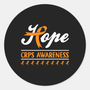 Adesivo Redondo Esperança Rsd Crps Conscientização Mês Laranja Fit