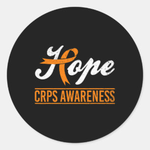 Adesivo Redondo Esperança Rsd Crps Conscientização Mês Laranja Fit