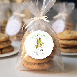 Adesivo Redondo Esperança sobre Sapo Prince Chá de fraldas