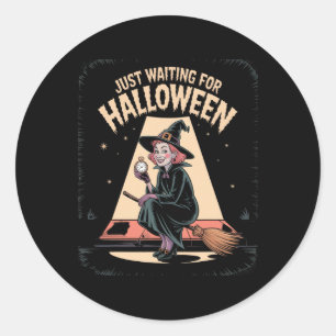 Adesivo Redondo Esperando pelo verão do Halloween