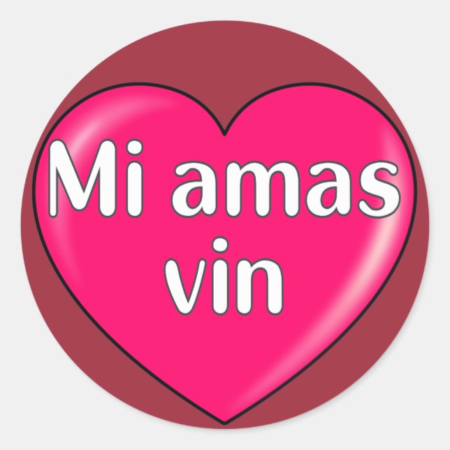 Adesivo Redondo Esperanto - Eu te amo (Frente)