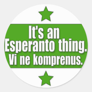 Adesivo Redondo EsperantoThing