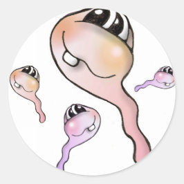 Adesivo Redondo Espermatozóides, sperm, aufkleber, kaulquappen,