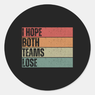 Adesivo Redondo Espero Que Ambas As Equipes Perder Futebol America