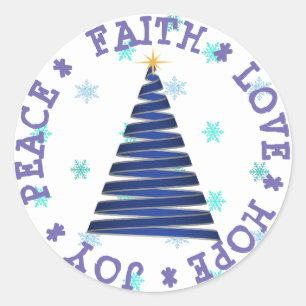 ADESIVO REDONDO ESPERO QUE FAITH AME JOVEM NATAL STICKER