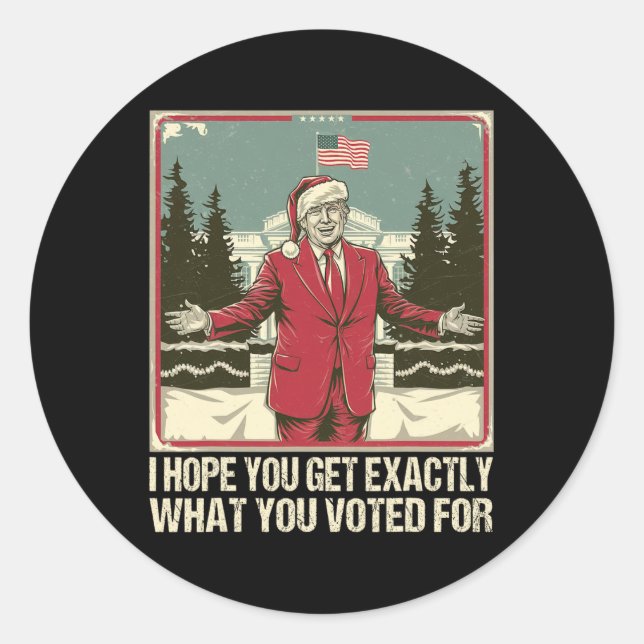 Adesivo Redondo Espero Que Tenha Exatamente O Que Votou. (Frente)