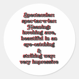 Adesivo Redondo Espetacular: ・ de definição tac ・ u lar ・