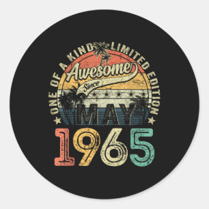 Adesivo Redondo Espetacular desde maio de 1965 60º aniversário