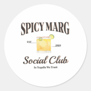 Adesivo Redondo Espicia Margarita Est. Clube Social 1983 Em Tequil